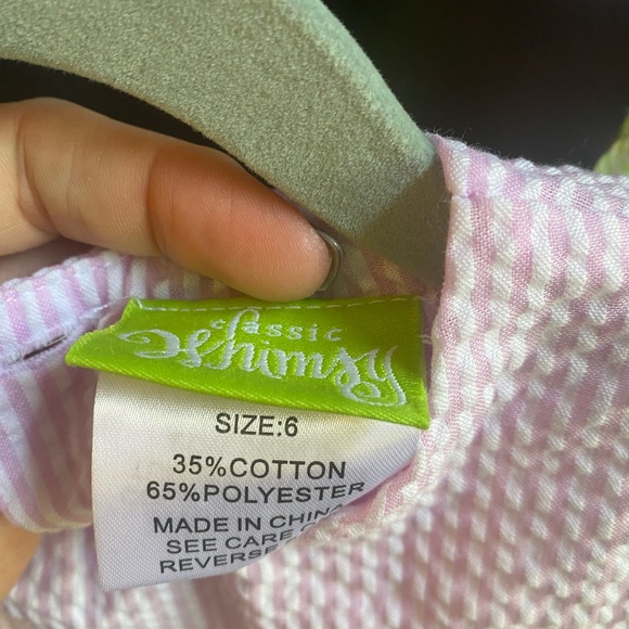 Classic Whimsy Seersucker Side Tie Dress Size 6 - Picture 3 of 4